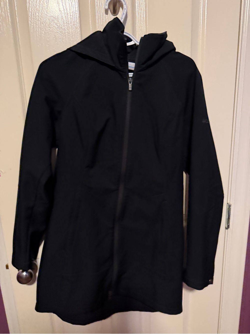 Columbia Black Hooded Jacket with Subtle Logo